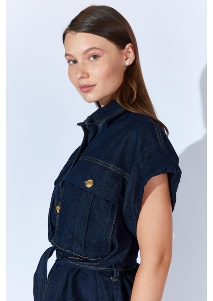 Kadın Rins Yıkama Kol Katlamali Kuşakli Ci̇tf Cepli̇ Yelek fırsatları