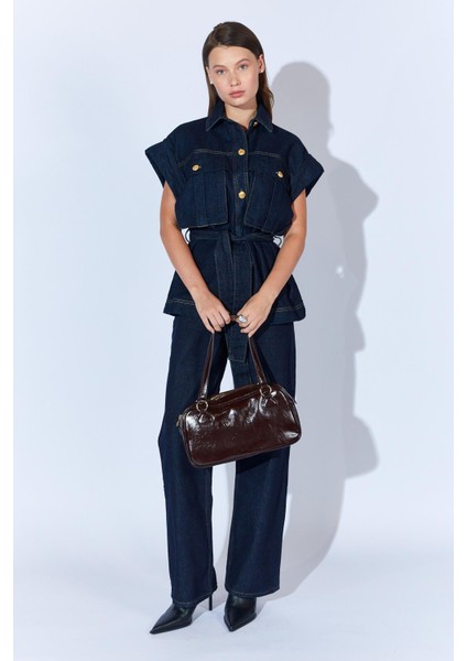 Kadın Rins Yıkama Kol Katlamali Kuşakli Ci̇tf Cepli̇ Yelek indirimleri