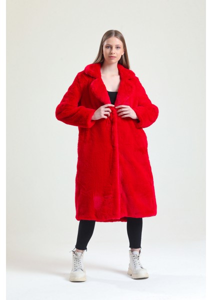 Ingiliz Yaka Peluş Kürk Manto