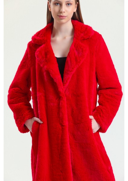 Ingiliz Yaka Peluş Kürk Manto indirimleri