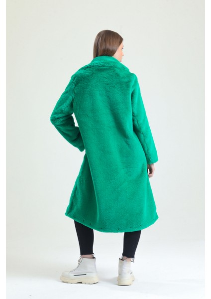 Ingiliz Yaka Peluş Kürk Manto indirimleri