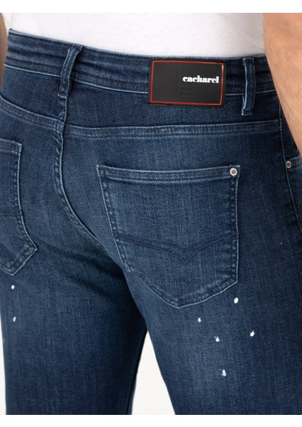 Erkek Koyu Mavi Slim Fit Jean Pantolon 50268163-DN0023