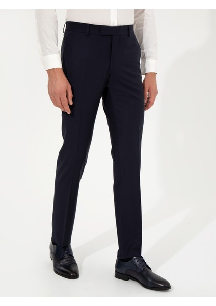 Erkek Lacivert Slim Fit Kumaş Pantolon 50259101-VR033 fiyatları