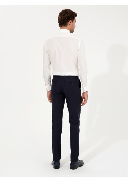 Erkek Lacivert Slim Fit Kumaş Pantolon 50259101-VR033 fırsatları