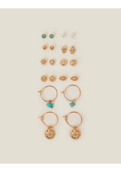 Coin ve Halka Küpe Set x 10 modelleri