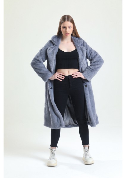 Ingiliz Yaka Peluş Kürk Manto modelleri