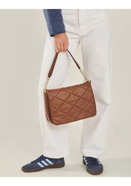 Large Kapitone Desenli Çanta Taba modelleri