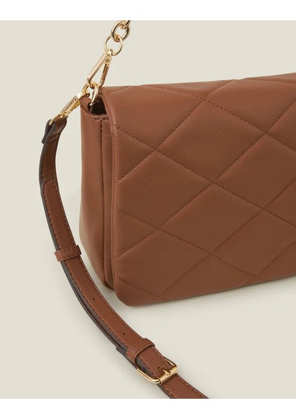 Large Kapitone Desenli Çanta Taba fırsatları