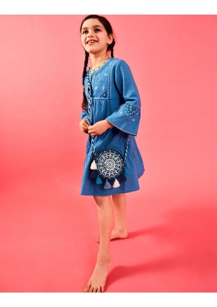 Mırrorwork Emb Flute Slee Blue modelleri