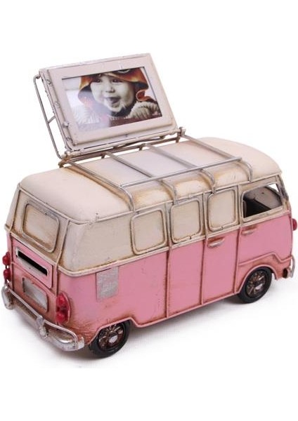 Dekoratif Metal Minibüs Çerçeveli ve Kumbaralı Hediyelik (1370) modelleri