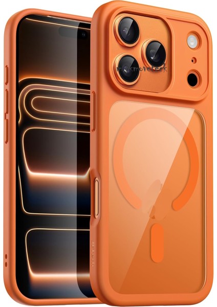 Iphone 17 Pro Kılıf Krom Mika Magsafe Arkası Şeffaf Hassas Butonlu Mat Yumuşak Renkli Kenarlı