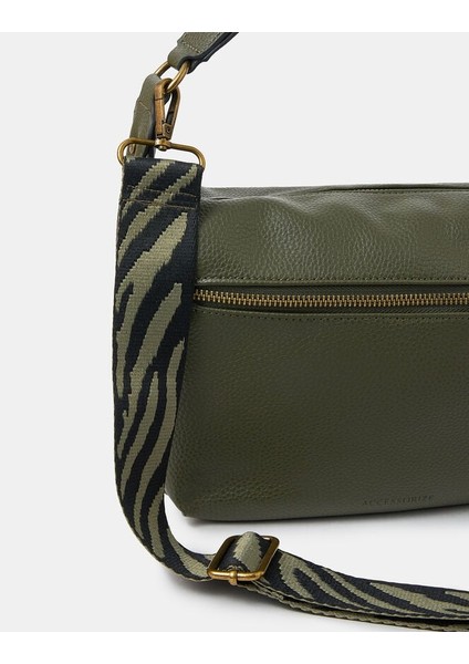 Örgülü Kulplu Omuz Çantası Yeşil modelleri