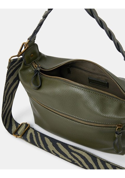 Örgülü Kulplu Omuz Çantası Yeşil fırsatları