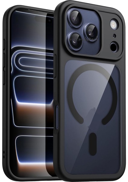 Iphone 17 Pro Max Kılıf Krom Mika Magsafe Arkası Şeffaf Hassas Butonlu Mat Yumuşak Renkli Kenarlı