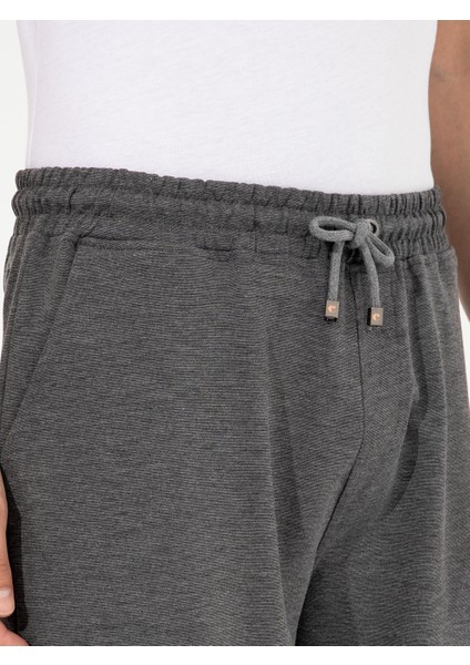 Erkek Gri Melanj Comfort Fit Örme Şort 50251962-VR109 indirimleri