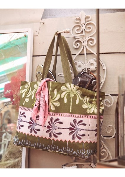 Palmiye Desenli Plaj Çantası fırsatları