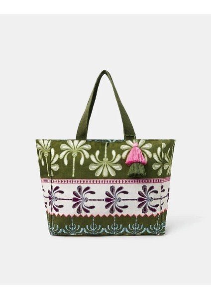 Palmiye Desenli Plaj Çantası indirimleri