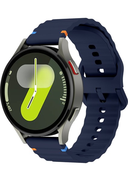 Huawei Watch Gt 5 46 mm Ile Uyumlu (22 Mm) Dalgalı Dikiş Detaylı Silikon Saat Kordonu