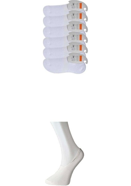 Beyaz Erkek Babet Çorap 6 Çift