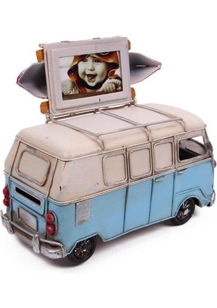 Dekoratif Metal Minibüs Çerçeveli ve Kumbaralı Hediyelik (1371) modelleri