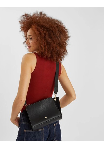Double Zip Çapraz Çanta Siyah fırsatları