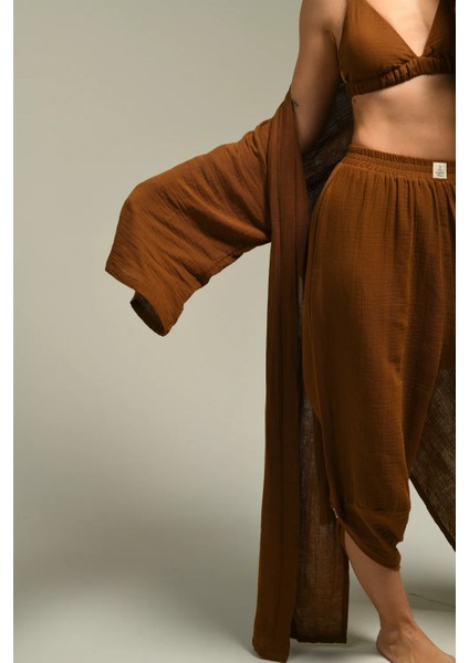 Organik Pamuk Baggy Şalvar Pantolon Yoga Pantolonu