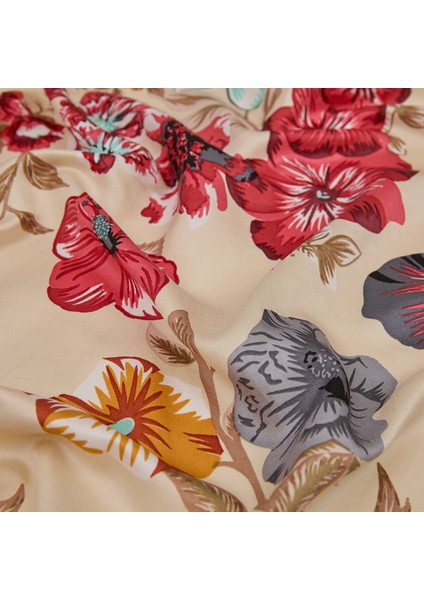 Petunya Desenli Ipek Şal modelleri