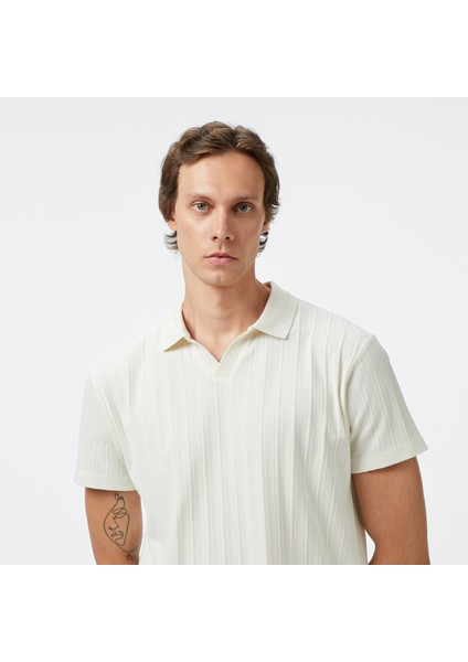 Erkek Krem Classic Fit Polo Yaka T-Shirt K55560T.1MA indirimleri