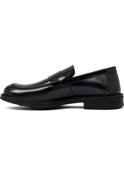 Erkek Siyah Deri Casual Loafer 25WFD750522 fiyatları