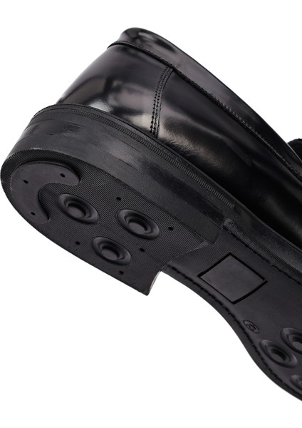 Erkek Siyah Deri Casual Loafer 25WFD750522