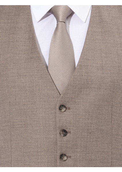 Erkek Bej Slim Fit Yelek 50257927-VR011