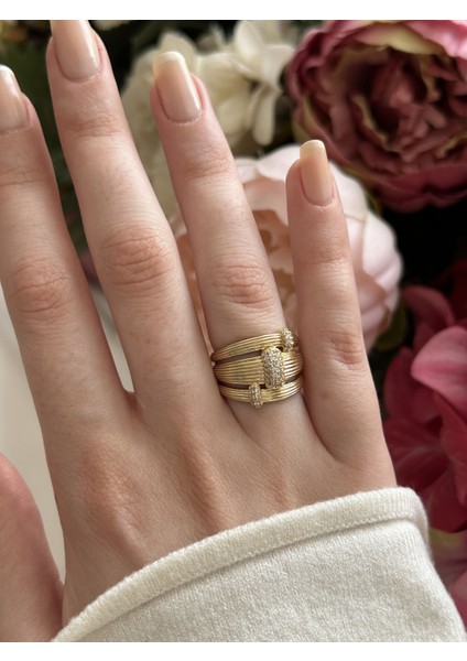 Altın Renk Sarmal Yüzük