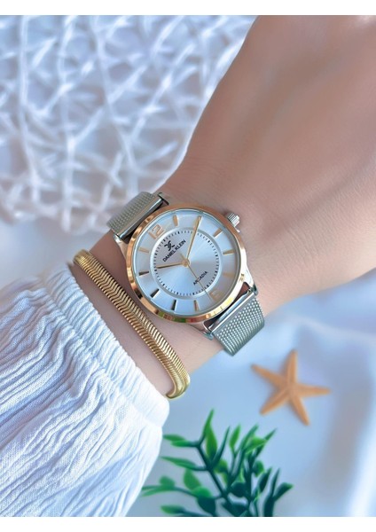 Çelik Kordon 3 Atm Suya Dayanıklı Özel Tasarım Kadın Kol Saat+Bileklik VS.BLKT.0595 fiyatları