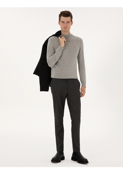 Erkek Siyah Slim Fit Kanvas Pantolon 50317275-VR046 modelleri