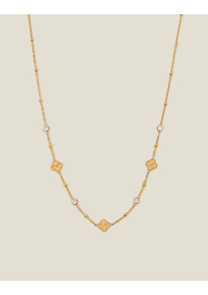 Z Taşlı Çiçekli Kolye Altın Kaplama fiyatları