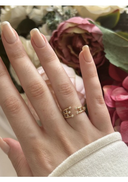 Zirkon Taşlı Ayarlanabilen Yüzük