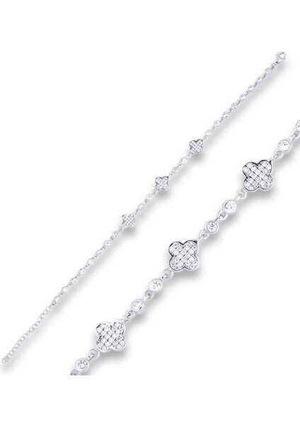 925 Ayar Gümüş Yonca Bileklik T5948