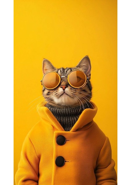 Cool Kedi V13 Ev Duvar Salon Güzellik Salonu Ofis Dükkan Dekarasyon Kanvas Tablo fiyatları
