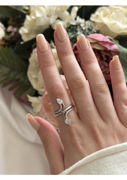 Çift Motifli Gümüş Yüzük