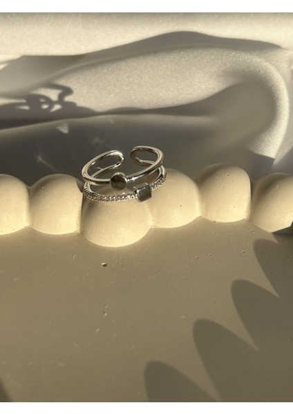 Çift Sıra Geometrik Desen Yüzük fiyatları