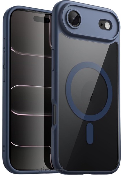 Iphone 17 Air Kılıf Krom Mika Magsafe Arkası Şeffaf Hassas Butonlu Mat Yumuşak Renkli Kenarlı