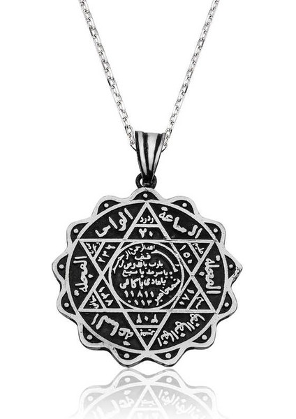 925 Ayar Gümüş Süleyman Mührü Gümüş Kolye PT2610728