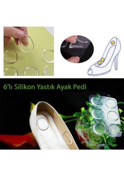 Ayak Nasır 6lı Ped - Ayak Vurma Önleyici Silikon Ped