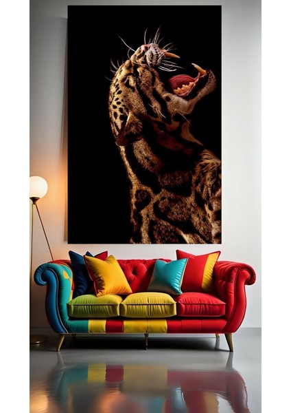 Gerçek Vahşi Gerçek Kral V2 Ev Duvar Salon Güzellik Salonu Ofis Dükkan Dekarasyon Kanvas Tablo