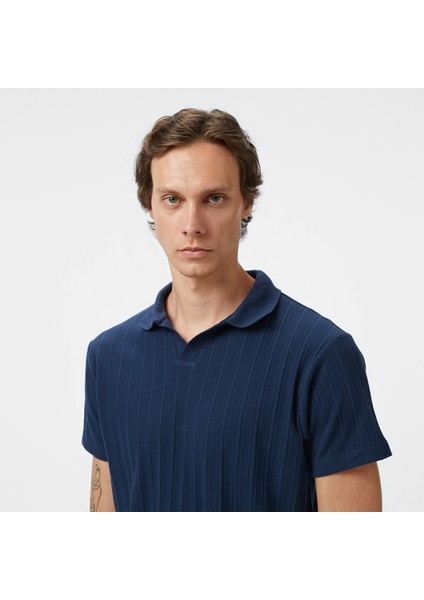 Erkek Lacivert Classic Fit Polo Yaka T-Shirt K55560T.4NV