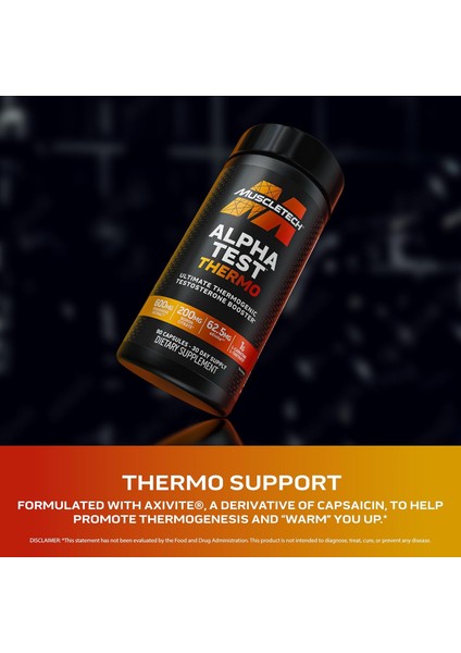 Thermogenic Testosterone Booster For Men Alphatest Thermo Tribulus Terrestris 90 Caps modelleri