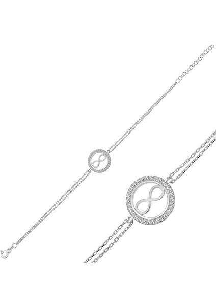 925 Ayar Gümüş Sonsuzluk Bileklik T5988