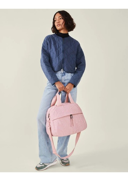 Gül Nakışlı Seyahat Çantası Pembe fiyatları