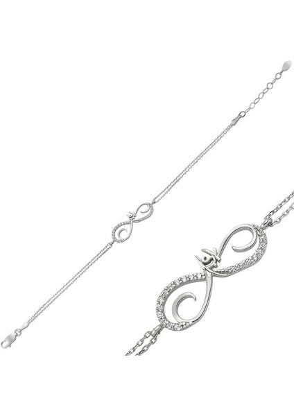 925 Ayar Gümüş Sonsuz Aşk Bileklik BR0460285