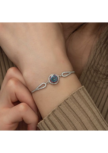 925 Ayar Gümüş Mistik Topaz Bileklik T5252 fiyatları